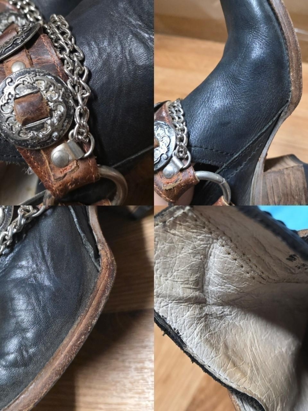 FREEBIRD BY STEVEN Freebird Mystic Chain Boot Belt Ankle Booties Size 5 - Picture 7 of 8